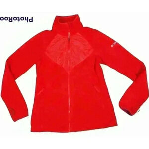 Columbia Interchange Womens Size Small Fleece‎ Sweater Full Zip Red Jacket